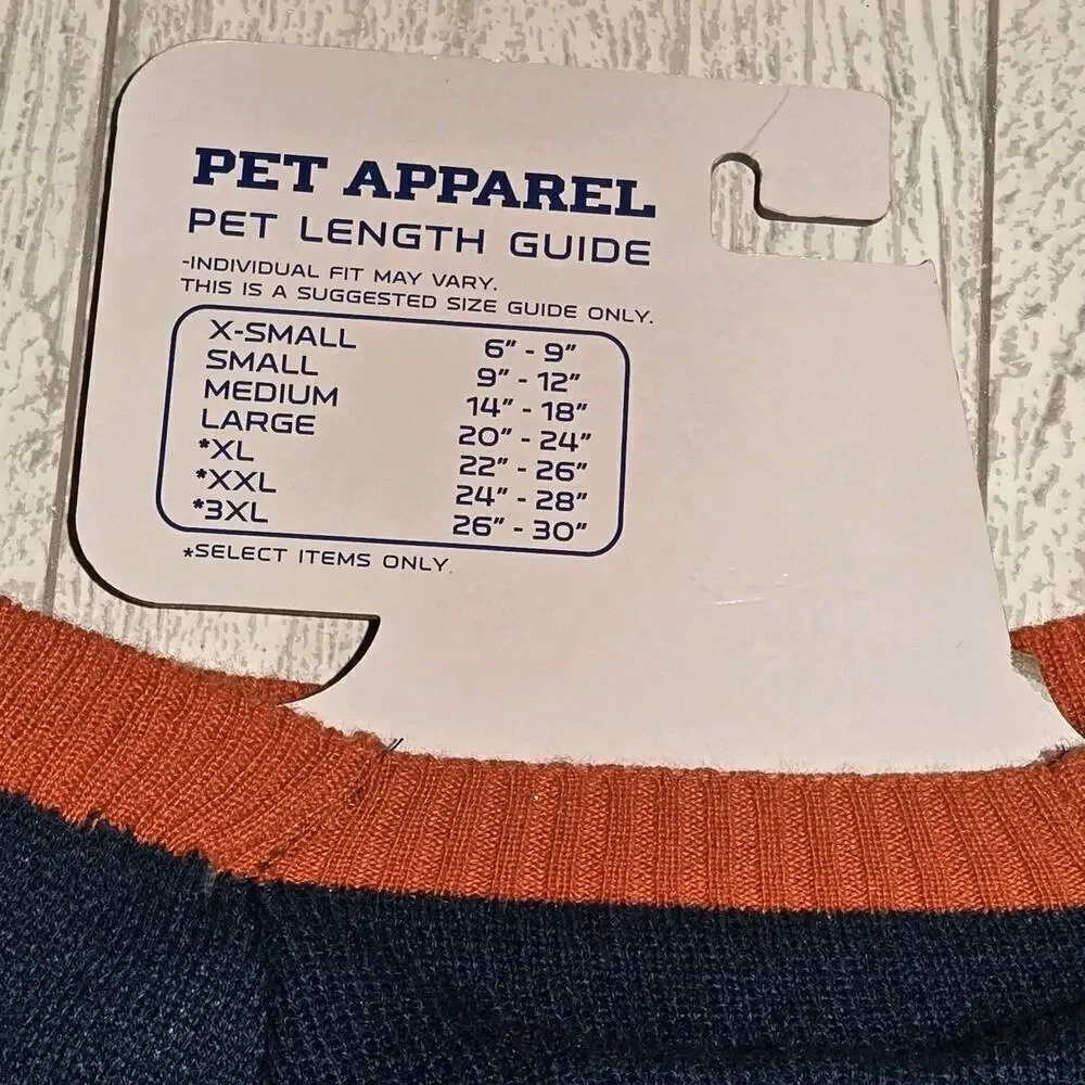 Pets First auburn sweater
